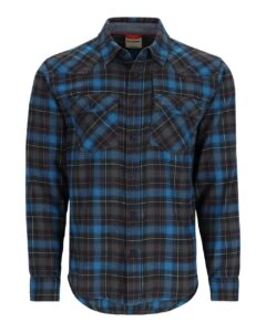 Simms Santee Flannel Black/Brown/Blue Panel Ombre