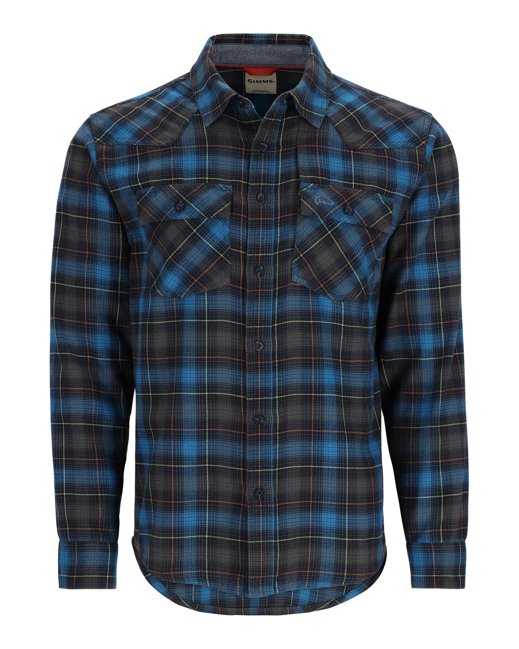 Simms Santee Flannel Black/Brown/Blue Panel Ombre